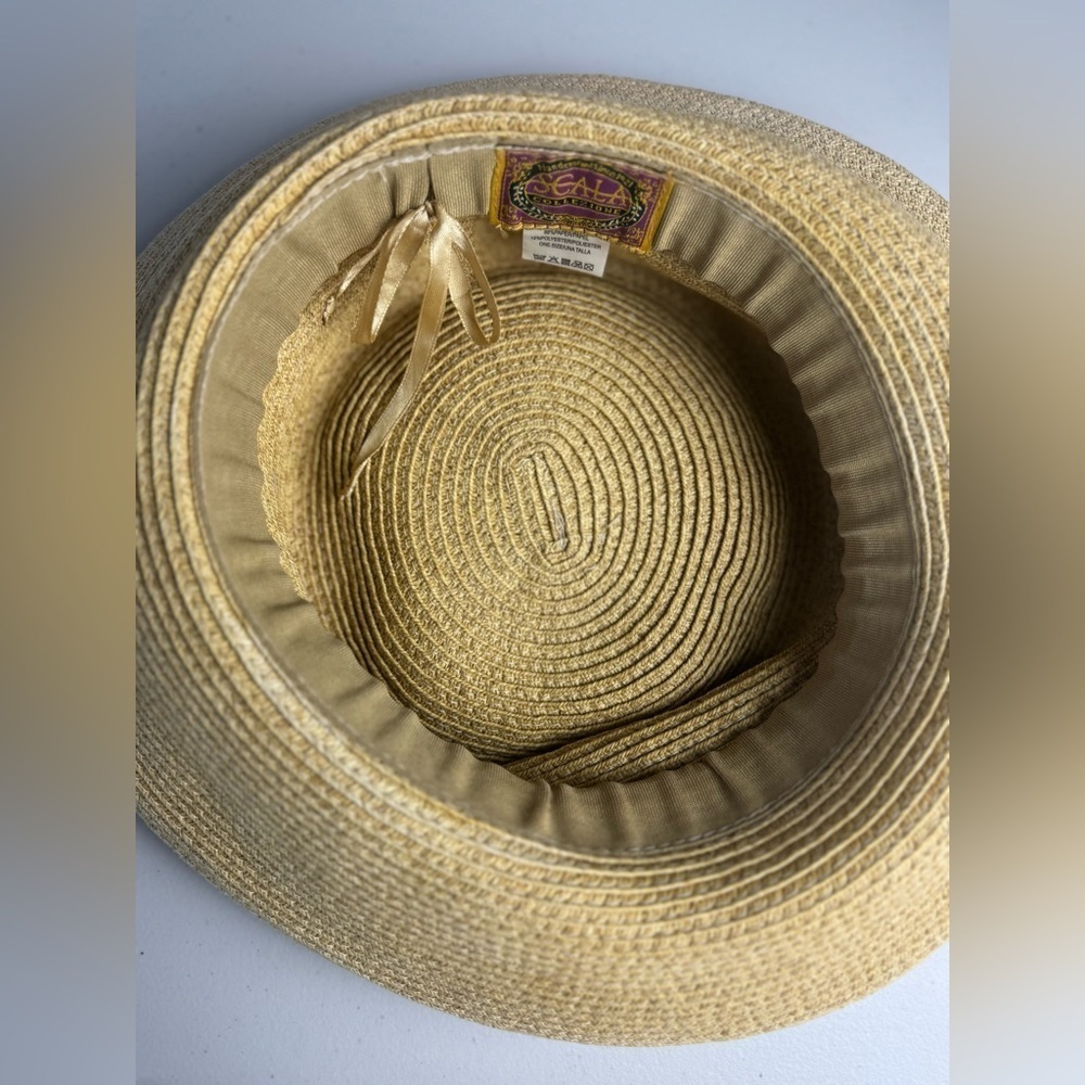 SCALA Collezione tie detail Adjustable Summer Hat - Picture 6 of 7